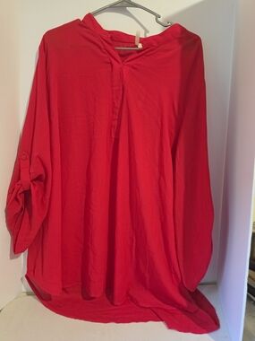 Truth Bright Red Women's Tunic Blouse